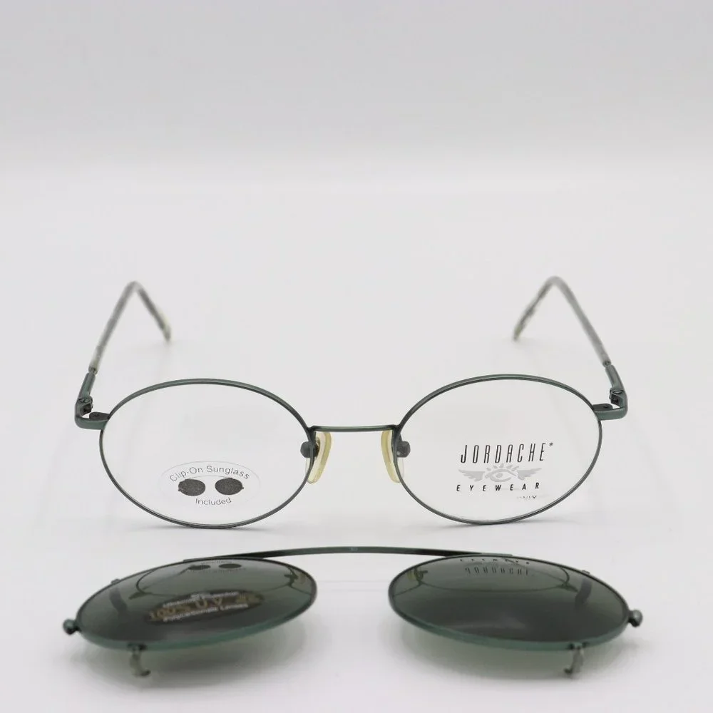 COPY - Jordache Dark Forest Green Clip on Sunglasses - Picture 4 of 7